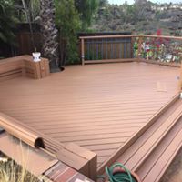 Deck with solid acrylic stain