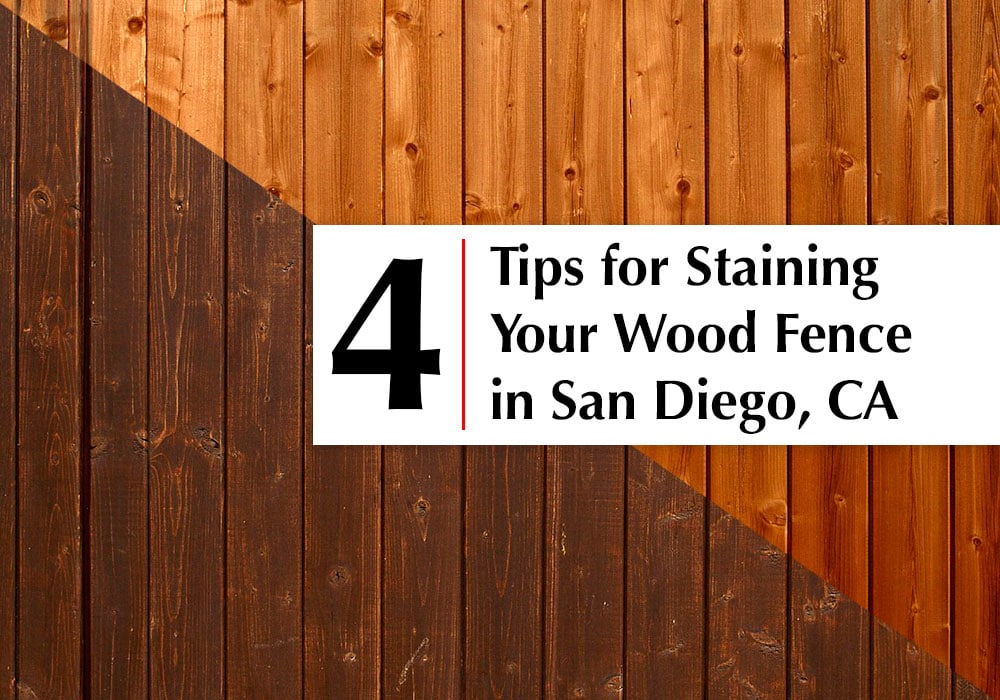 Staining a wood fence in san diego