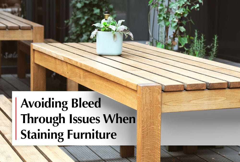 Avoiding bleeding when staining furniture